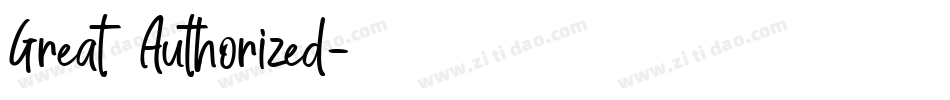 Great Authorized字体转换